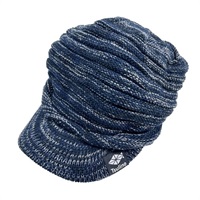 8フクレニットジープ【防寒/ニット帽】(ミックスネイビー)